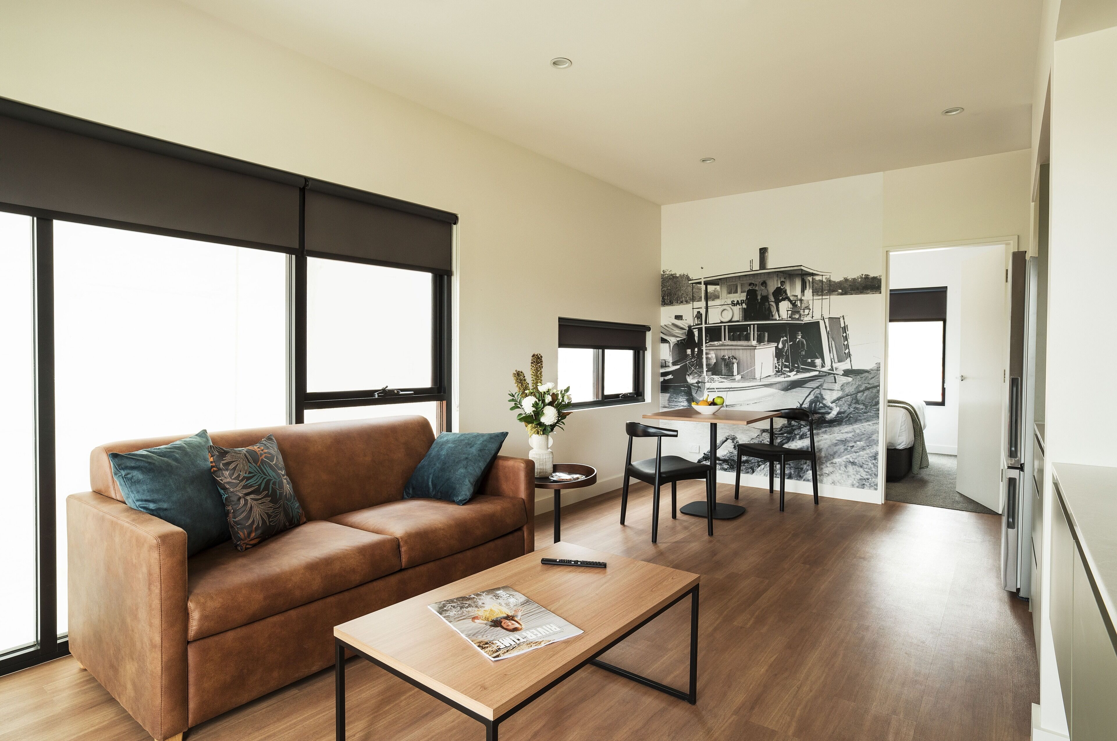 Vila Deluks, balkon, pemandangan sungai | Area keluarga | TV layar datar