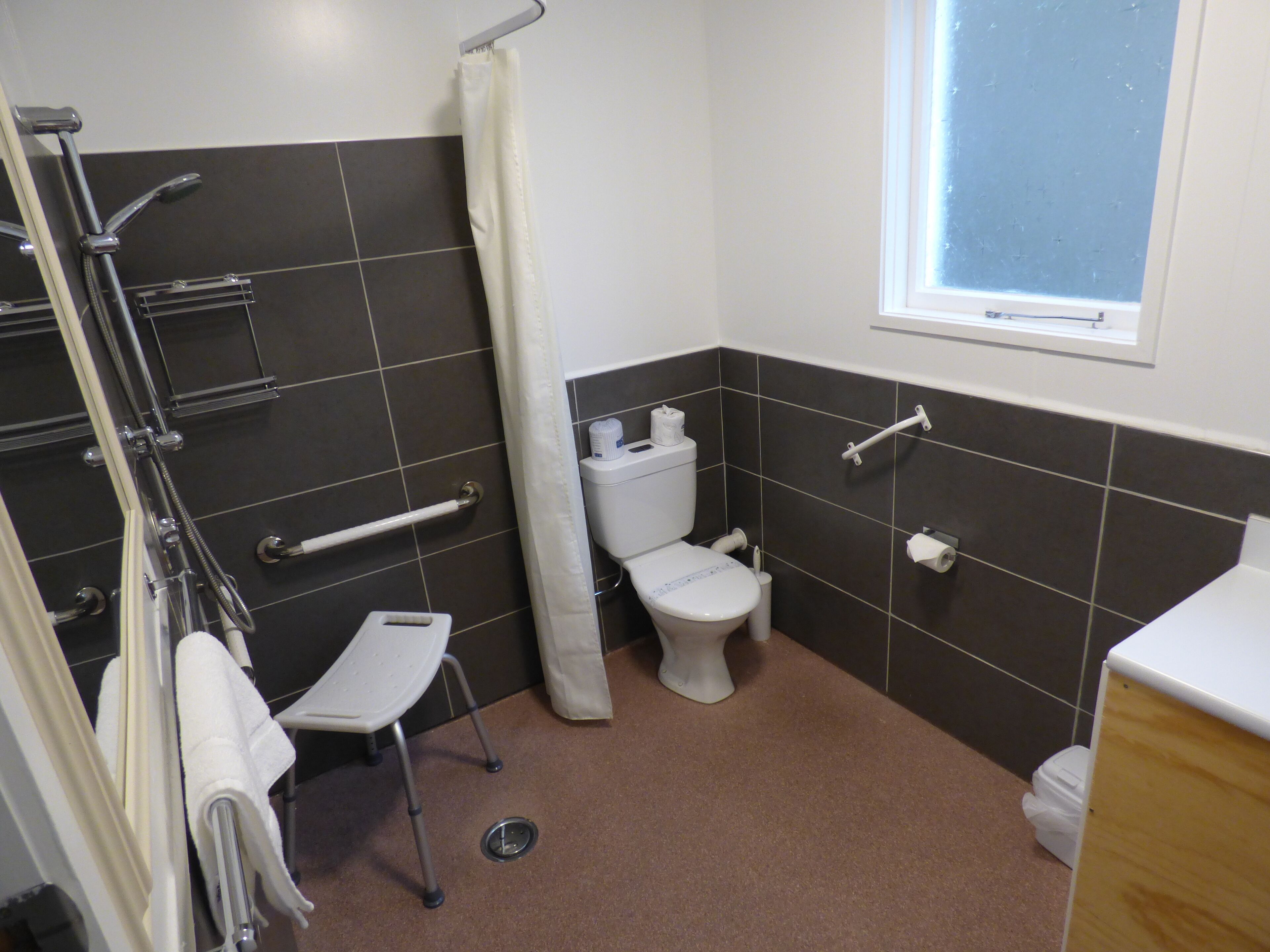 standard family room | bathroom | shower, towels