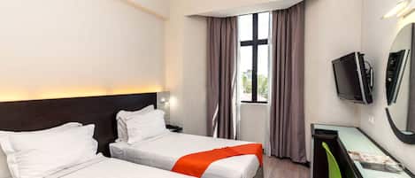 Quarto | 1 quarto, frigobar, Wi-Fi de cortesia, acesso para cadeiras de rodas