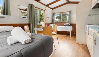 基础小屋, 公共浴室 | 起居区 | 平板电视