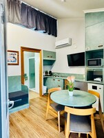 Desk, blackout drapes, iron/ironing board, free WiFi