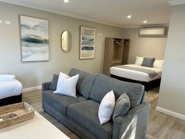 Family Quadruple Room, Multiple Beds, Non Smoking, Private Bathroom | In-room safe, individually decorated, individually furnished