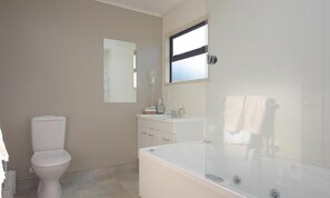 Executive Studio | Bathroom | Free toiletries, hair dryer, towels, shampoo
