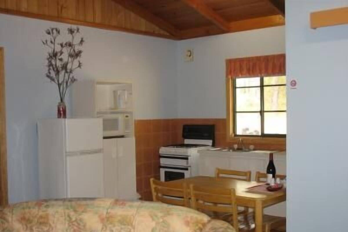 Großer Kühlschrank, Mikrowelle, Ofen, Herdplatte