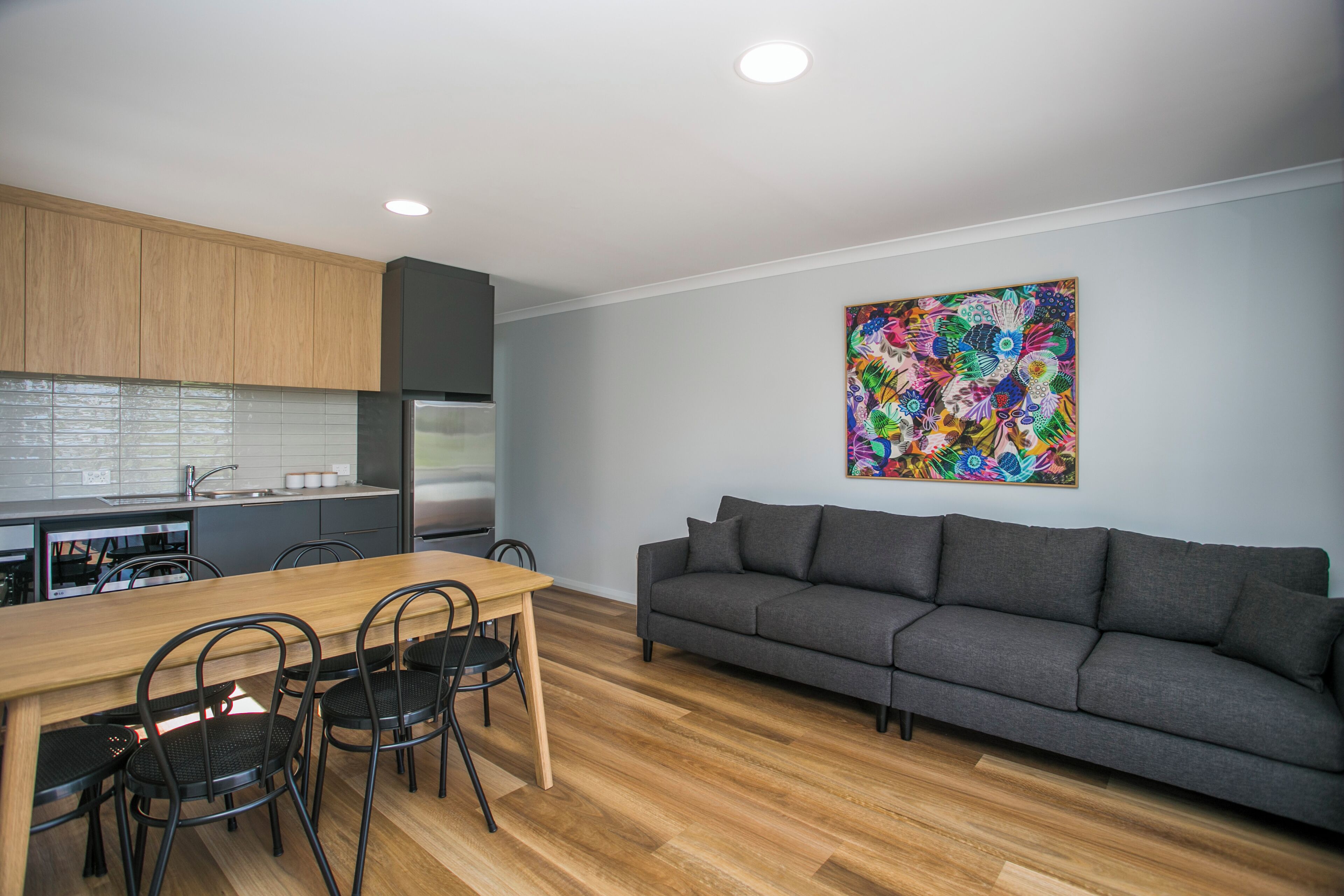 Perhechalet, 2 makuuhuonetta, tupakointi kielletty, keittotila (Non Pet Friendly) | Oleskelualue