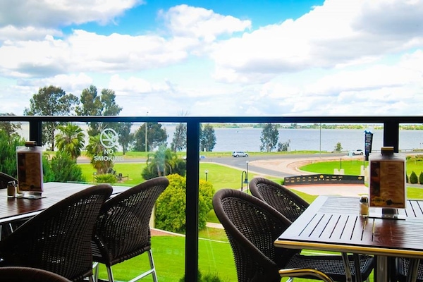 Outdoor banquet area