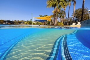 Outdoor pool, a heated pool