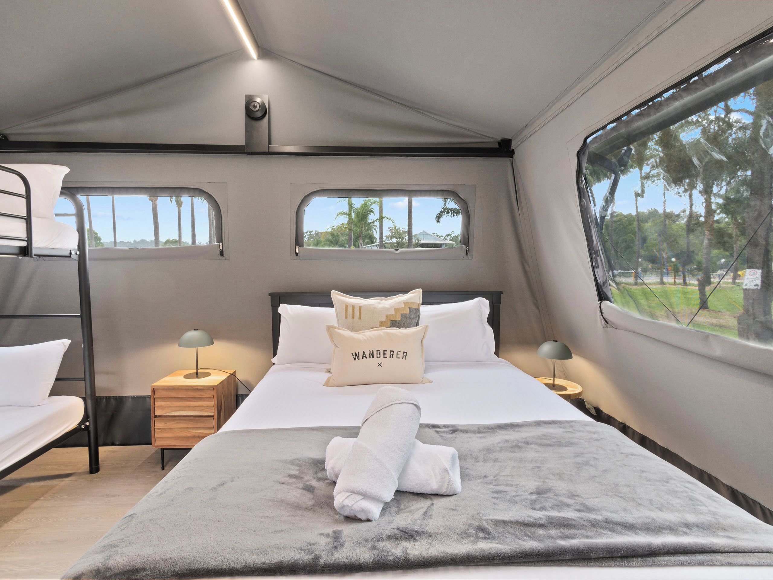 Deluxe Creekfront Safari Tent  No Ensuite | Free WiFi, bed sheets