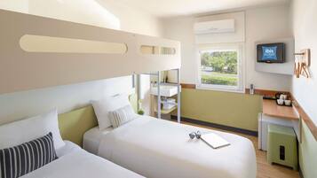 Standard Room, Multiple Beds | Premium bedding, desk, iron/ironing board, free WiFi