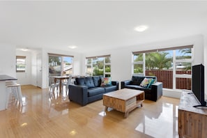Casa Deluxe, para no fumadores, vista al jardín | Área de sala de estar