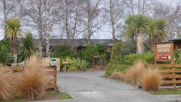 Enter a serene natural setting at Birchwood Cottages, where guests can enjoy a peaceful retreat.