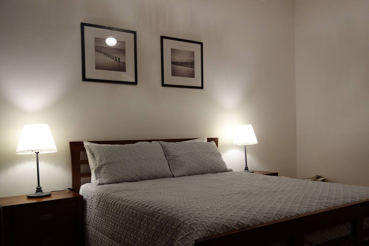 3 bedrooms, blackout curtains, iron/ironing board, free cots/infant beds