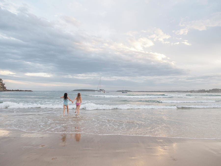 Beach nearby, white sand, fishing