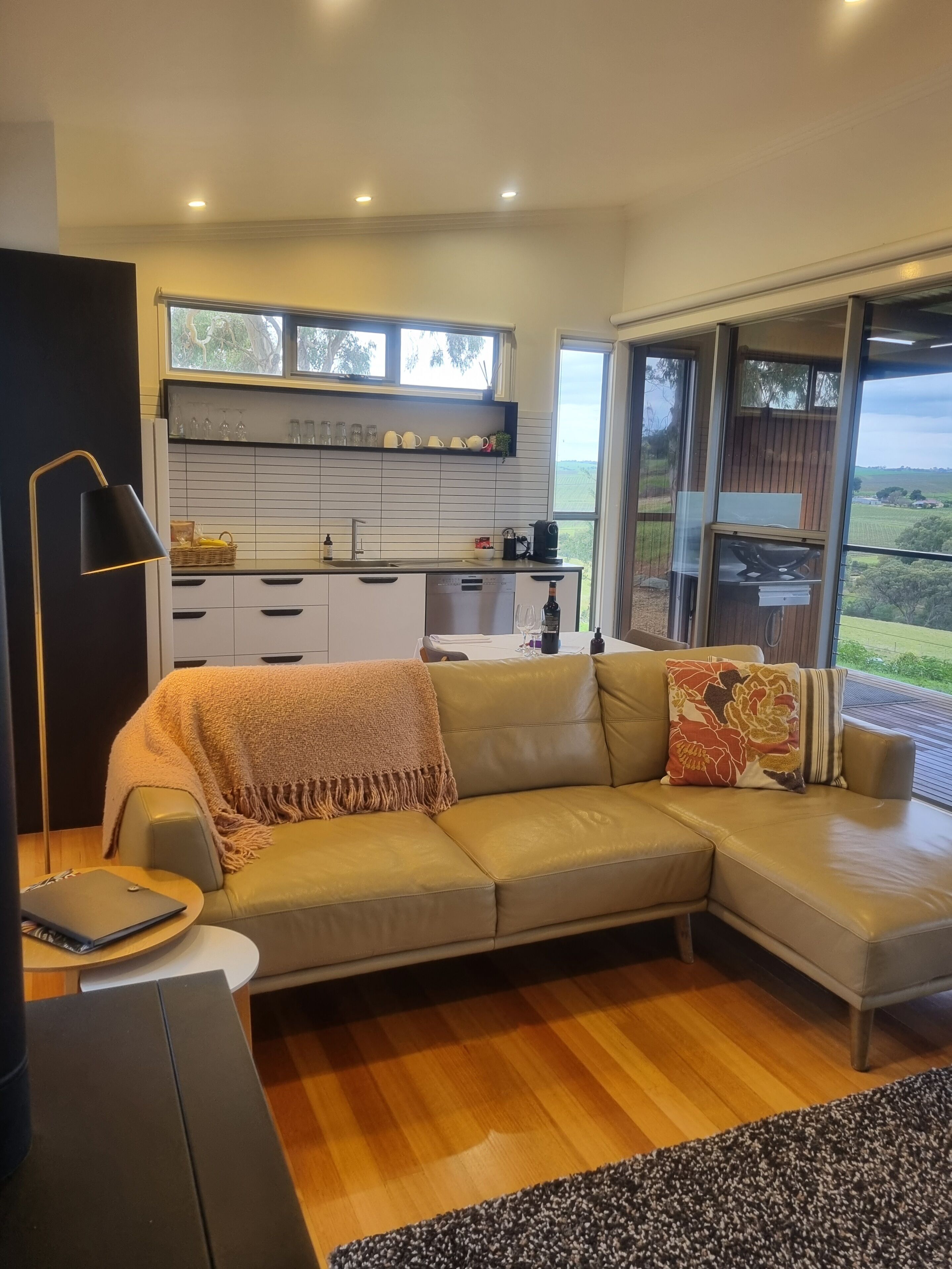 River Pavilion | Living area | 55-inch flat-screen TV with digital channels, Smart TV, fireplace