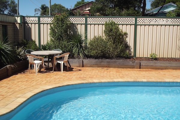 Outdoor pool, open 8:00 AM to 7:00 PM, sun loungers