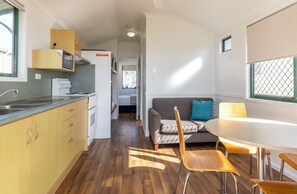 Cabin, 1 Bedroom, Beach View | Living area | LCD TV, DVD player - NRMA Bowen Beachfront Holiday Park (Bowen)