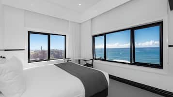 Deluxe-Zimmer, 1 King-Bett, Klimaanlage, Meerblick | Bettwäsche