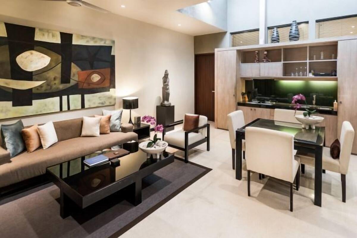 Living area | 32-inch LCD TV with premium TV channels, TV, DVD player