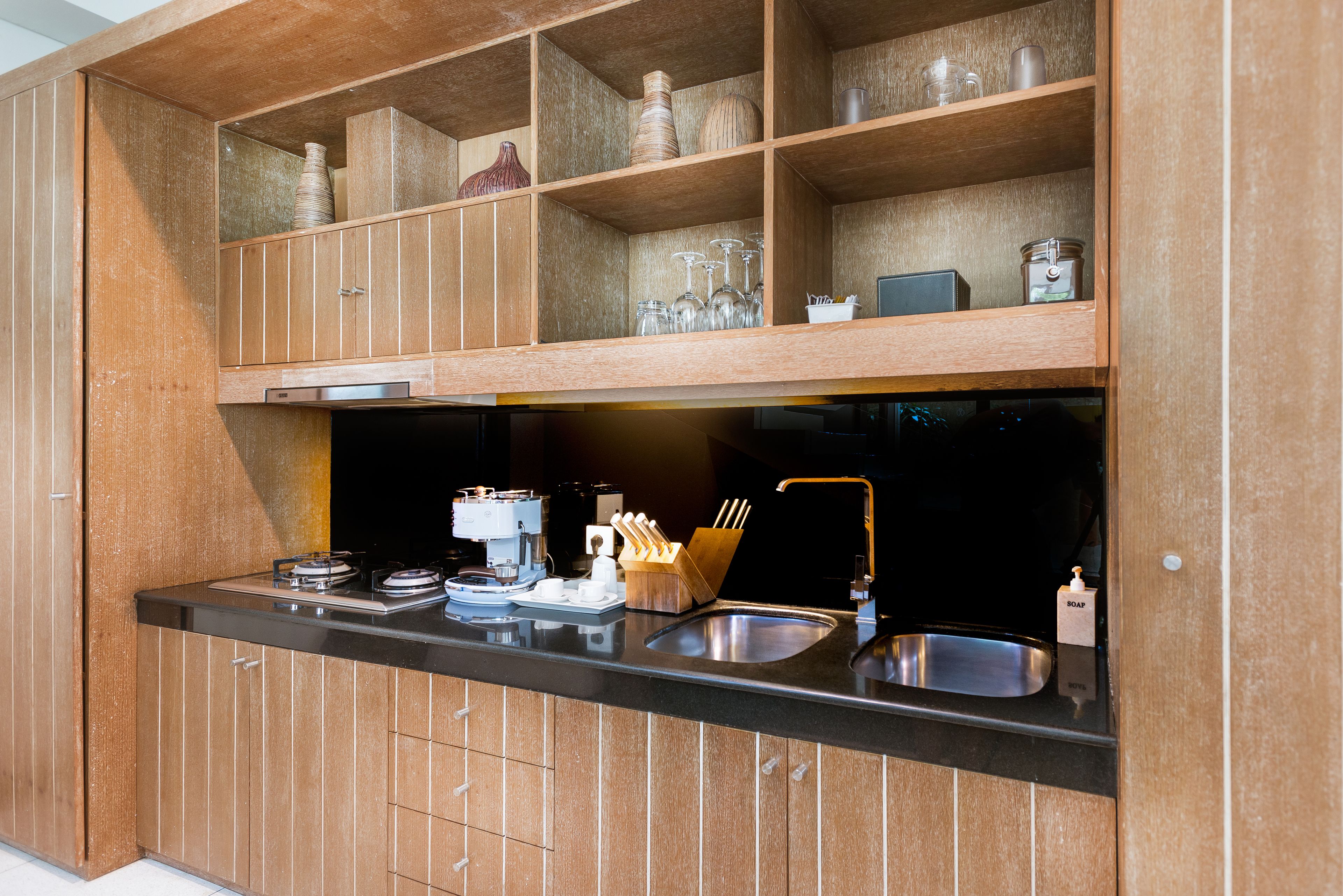 villa, 1 bedroom, private pool | private kitchen | fridge, microwave, coffee/tea maker