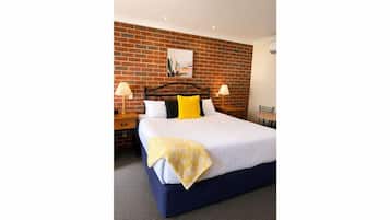 Desk, blackout drapes, soundproofing, iron/ironing board