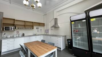 Shared fridge, microwave