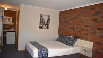 Desk, blackout curtains, iron/ironing board, free WiFi