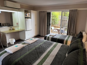Premium Twin Room | Privat tekøkken | Køleskab, mikrobølgeovn, kaffe-/temaskine, elkedel