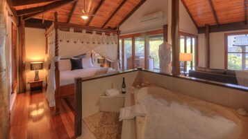 Lalique Cottage with Heated Plunge Pool | Bathroom | Shower, free toiletries, hair dryer, bathrobes