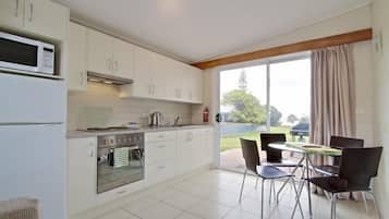Fridge, microwave, coffee/tea maker