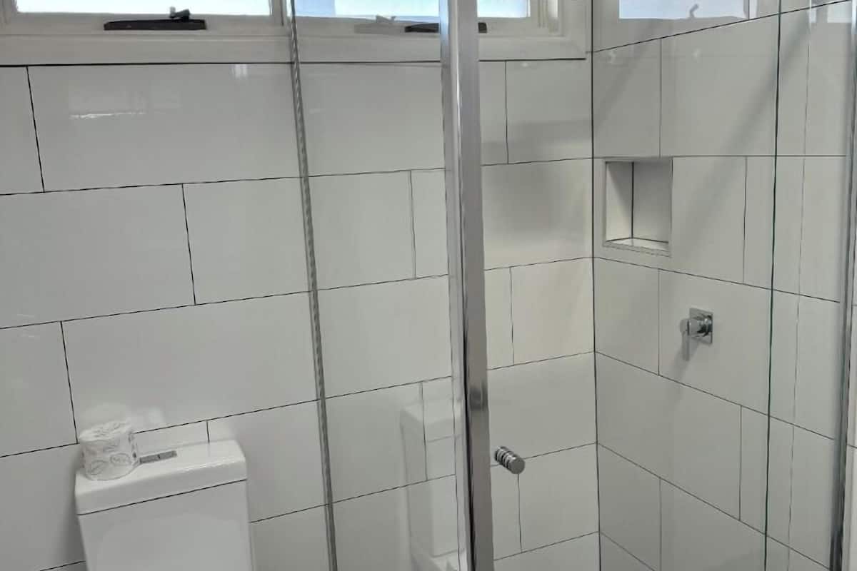 queen 2 singles room | bathroom | shower, hair dryer, towels