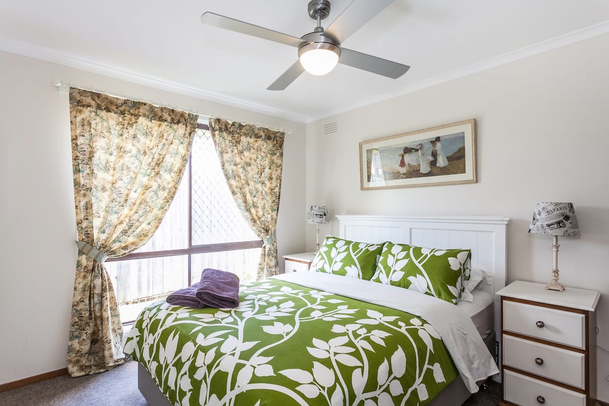 Fishos Beachfront Cottage | Egyptian cotton sheets, premium bedding, pillowtop beds, free WiFi