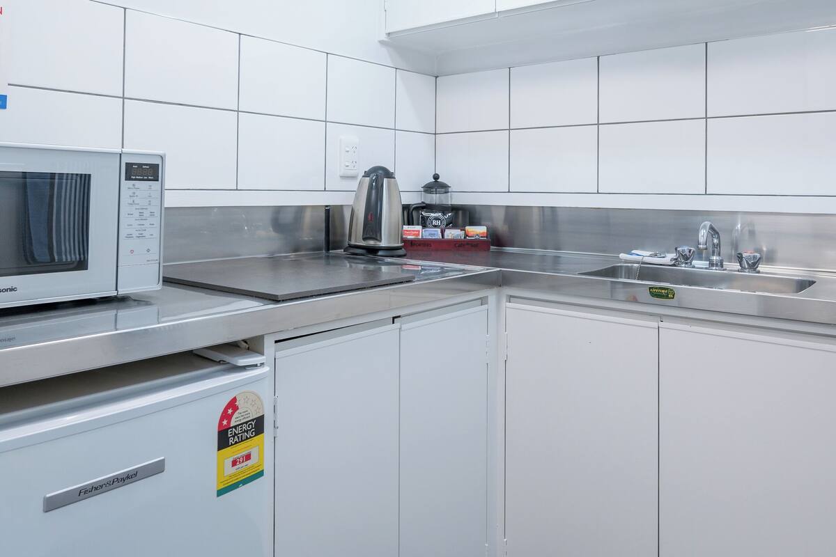 economy studio | private kitchenette | fridge, microwave, electric kettle, toaster