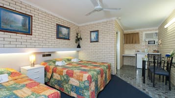 Desk, iron/ironing board, free WiFi, bed sheets