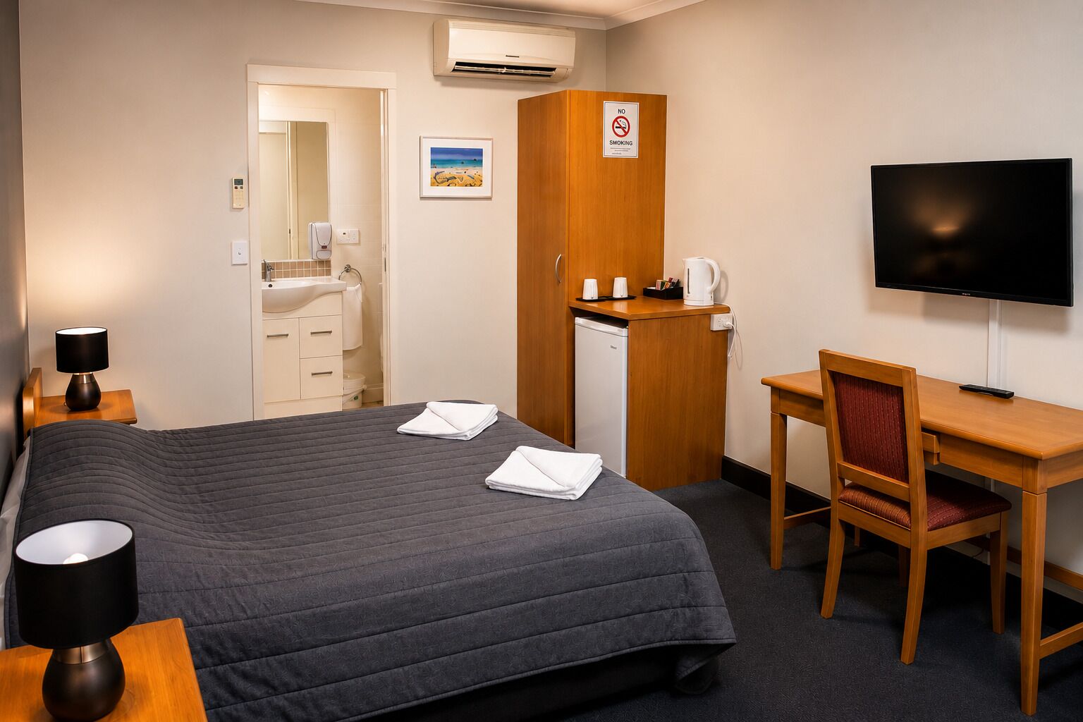 Desk, iron/ironing board, free cribs/infant beds, free WiFi