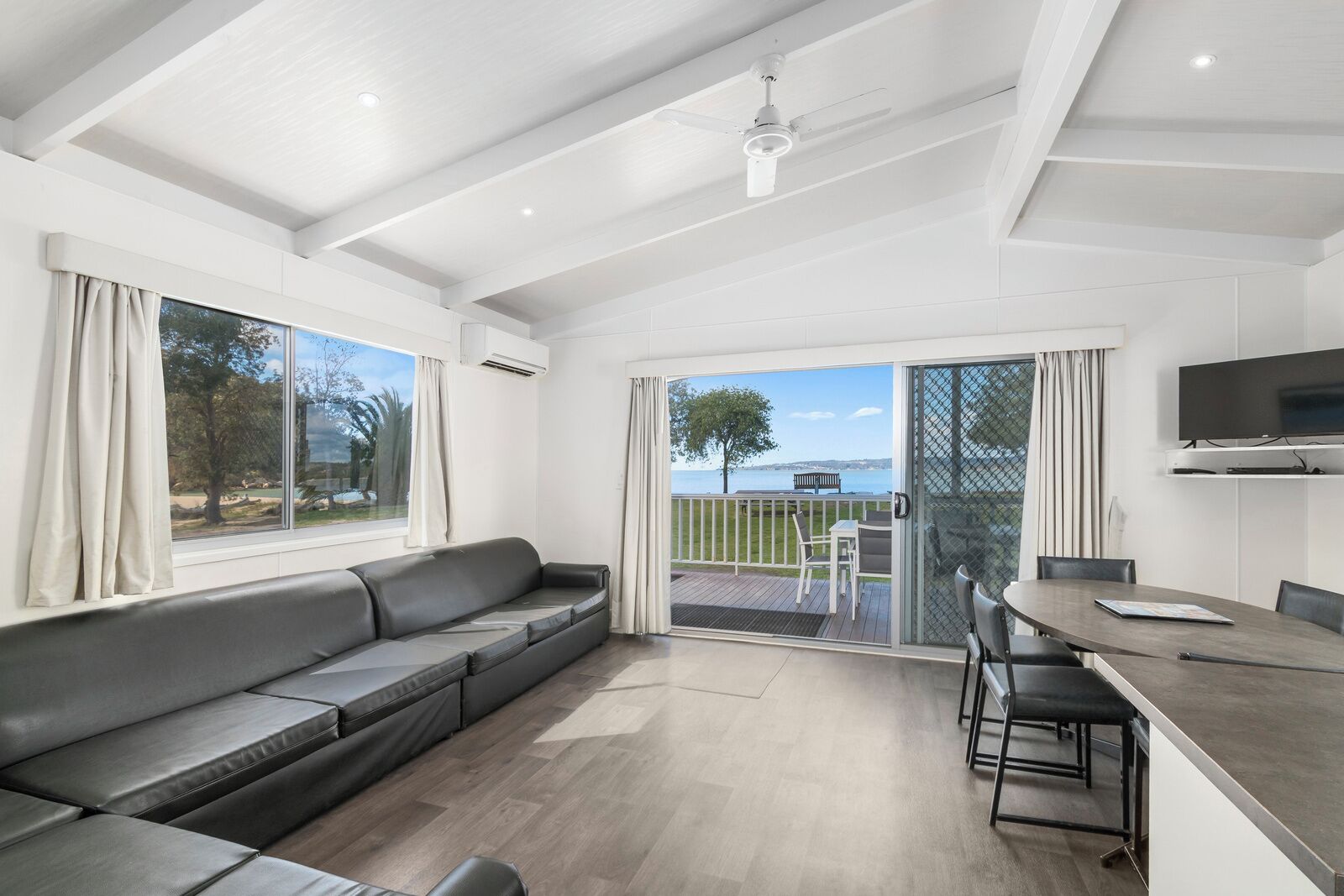 2 Bedroom Deluxe Beachfront Villa | Living area | TV, DVD player