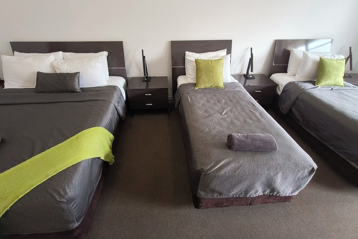 Standaard studio, niet-roken (Queen and two singles) | Pillowtop-bedden, een strijkplank/strijkijzer, gratis wifi, beddengoed