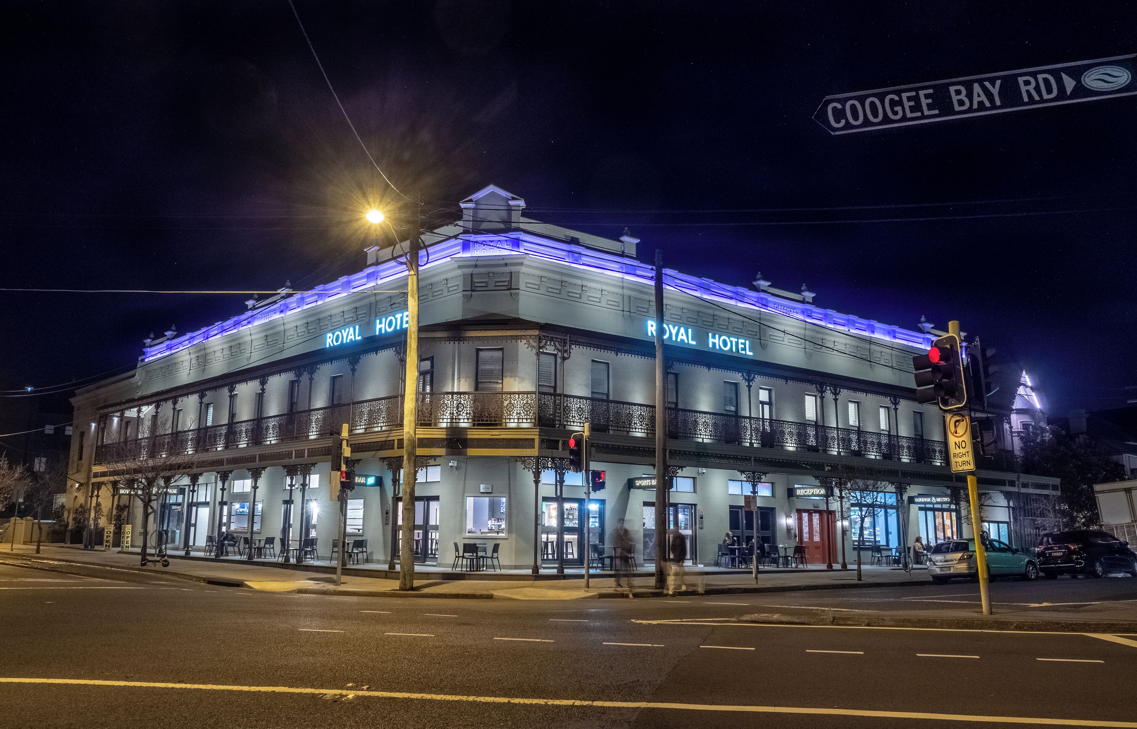 front of property – evening/night