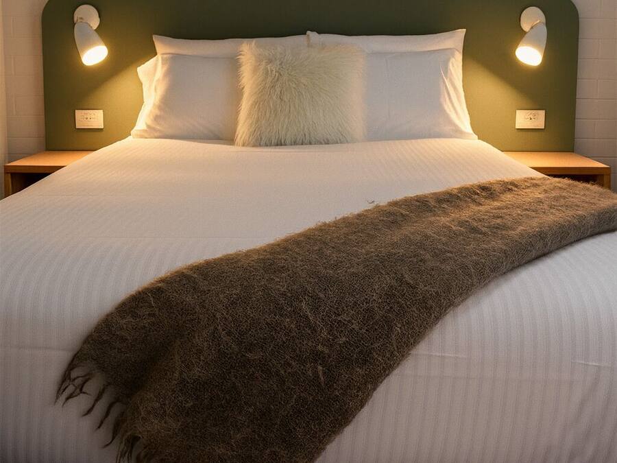 Laptop workspace, free WiFi, bed sheets