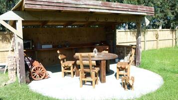 Luksushusvogn, 1 soverom, ikke-røyk, kjøkken (Colonial Wagon + Sleep Out) | Terrasse/patio