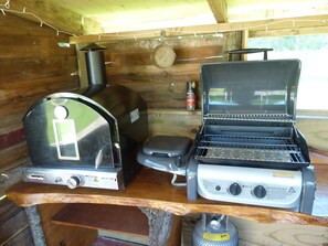 Outdoor banquet area