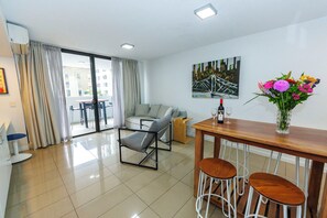 Two Bedroom One Bathroom Apartment | Living area | Flat-screen TV - Atrio Apartments (Fortitude Valley)