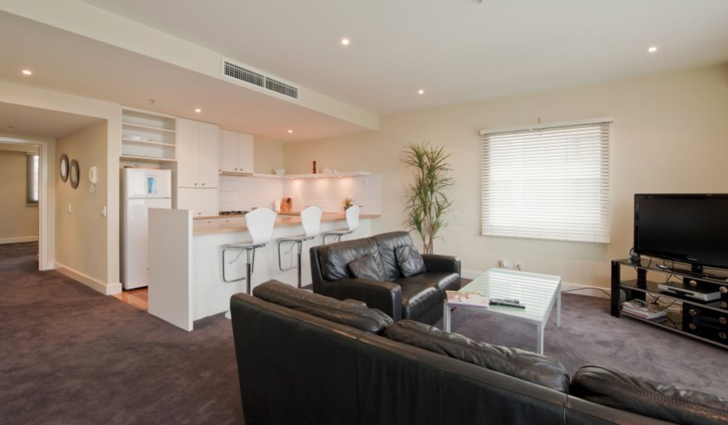 Apartemen Standar, 2 kamar tidur, Bebas Asap Rokok, dapur (Waterfront) | Dapur pribadi | Lemari es besar dan microwave