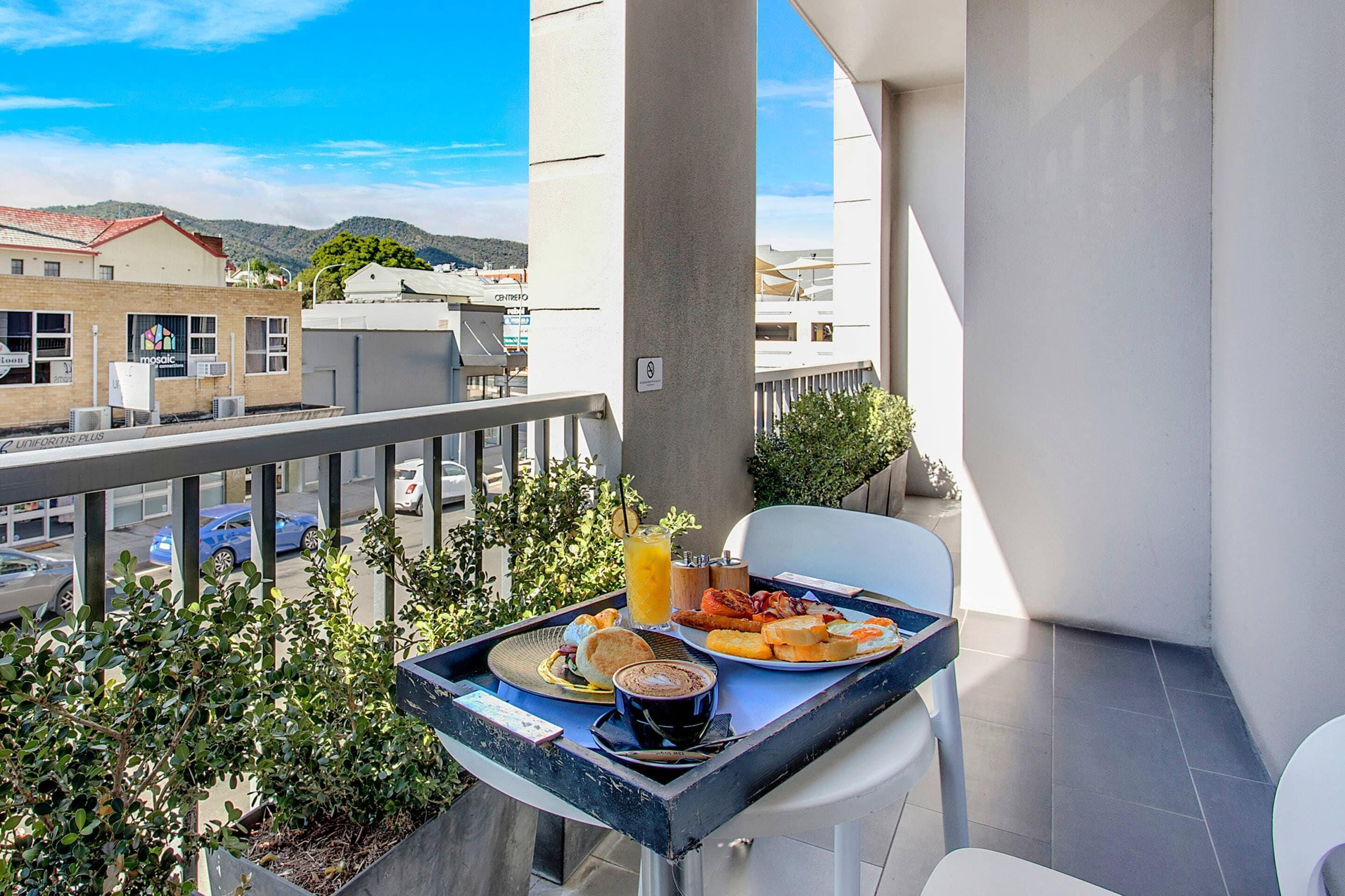 Minibar, desk, laptop workspace, soundproofing