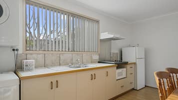 Mini-fridge, microwave, coffee/tea maker, electric kettle