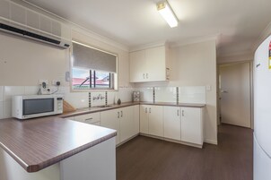 Fridge, microwave, coffee/tea maker