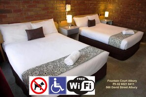 Standard Room, Non Smoking (Twin Room) | Desk, iron/ironing board, free WiFi, bed sheets - Fountain Court Motor Inn Albury (Albury)