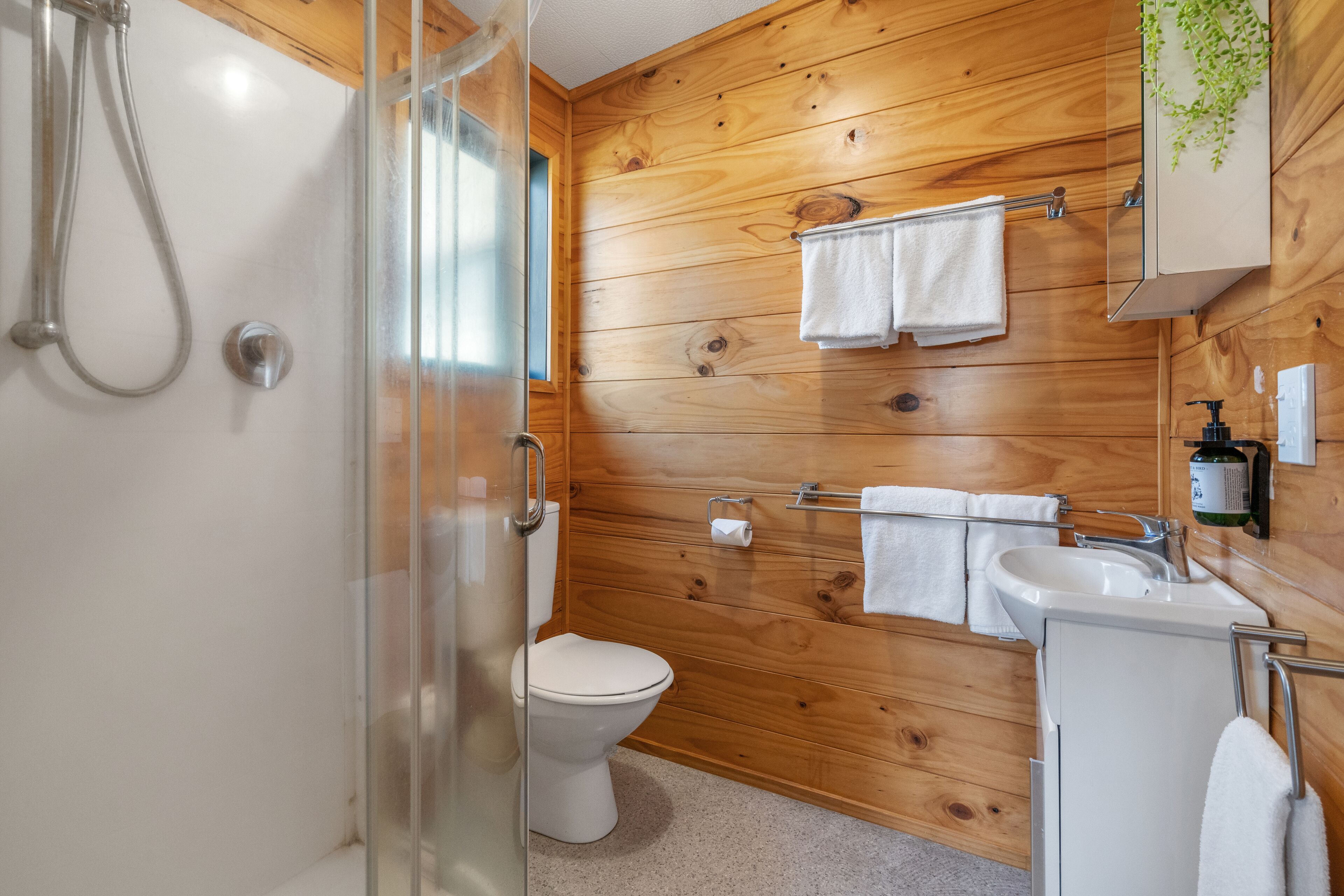 開放式客房 | 浴室 | 淋浴設備、毛巾