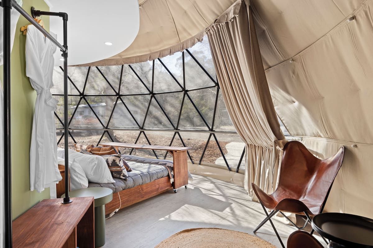 Magnificent Mega Dome Ensuite | Down duvets, bed sheets