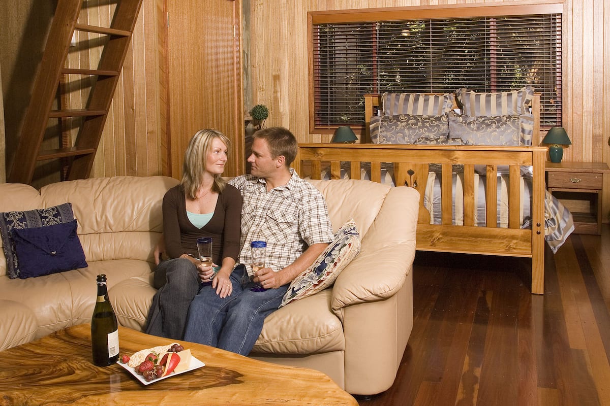 Casa de campo (Lyrebird Cottage) | Sala de estar