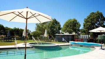 Outdoor pool, a heated pool